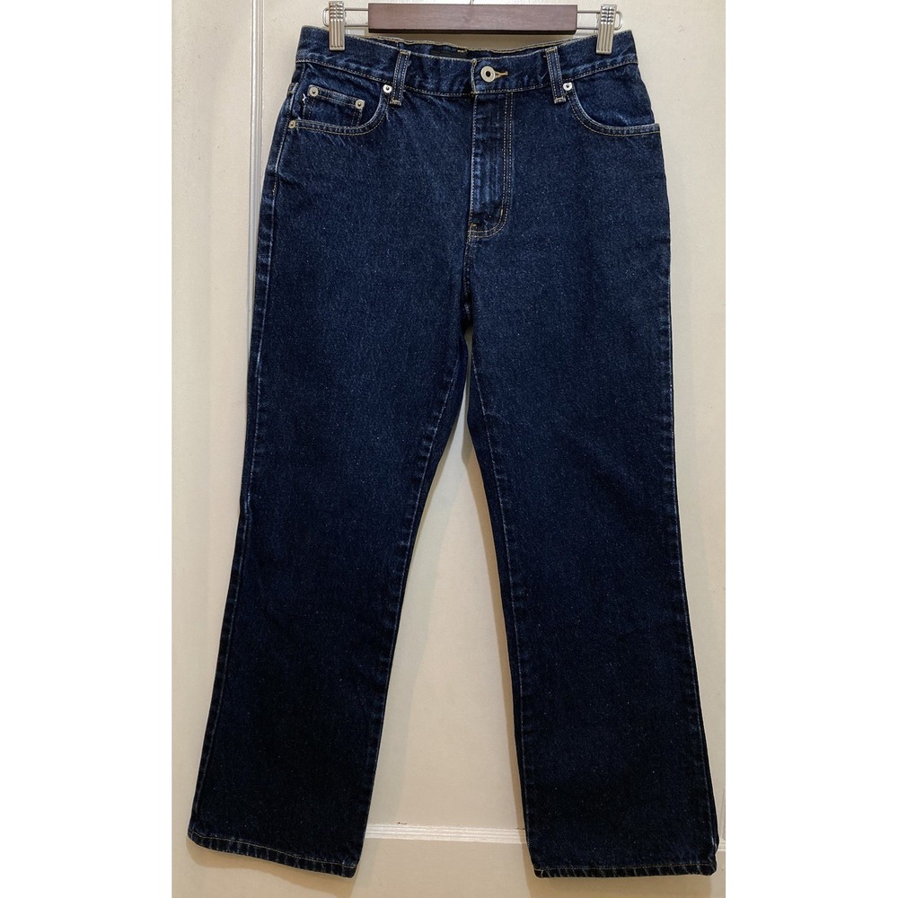 Express Jeans Womens 9/10S (28x28) Boot Cut Dark Blue Wash Denim Western Cowgirl